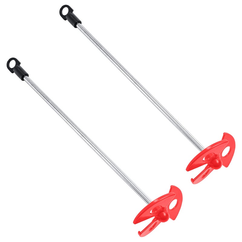 TCP Global Paint Mixer Attachment (Set of 2) - 10" Drill Paddle Mixer with 1/4" Round Shafts, 2.5" Plastic Paddles - Mix 1 Quart to 1 Gallon of Paint, Epoxy Resin, Concrete, Drywall Mud, Mortar - Image 1